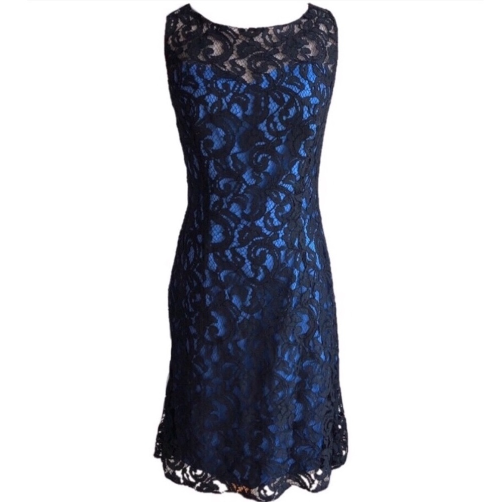 Jasmine Dress Size 6 Black Lace Overlay Sleeveless - Picture 1 of 6